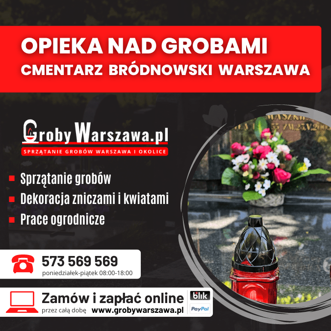 Sprzątanie grobów Cmentarz Bródnowski Warszawa